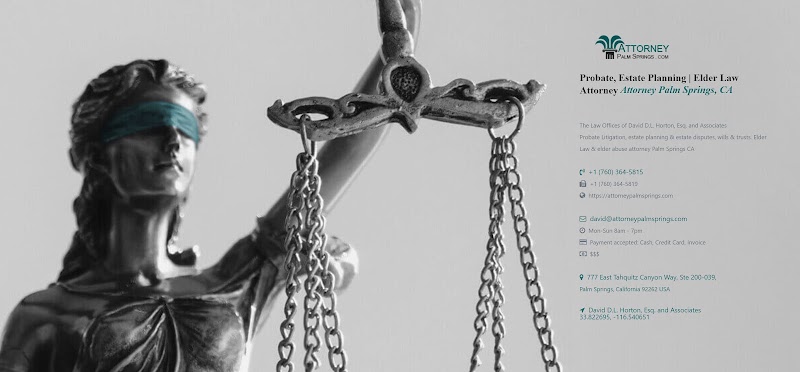 David DL Horton Esq and Associates - Estate planning attorney in Palm Springs