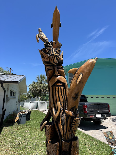 Sea Of Life - 13' Tall Tree Sculpture - Tourist attraction in Cocoa Beach