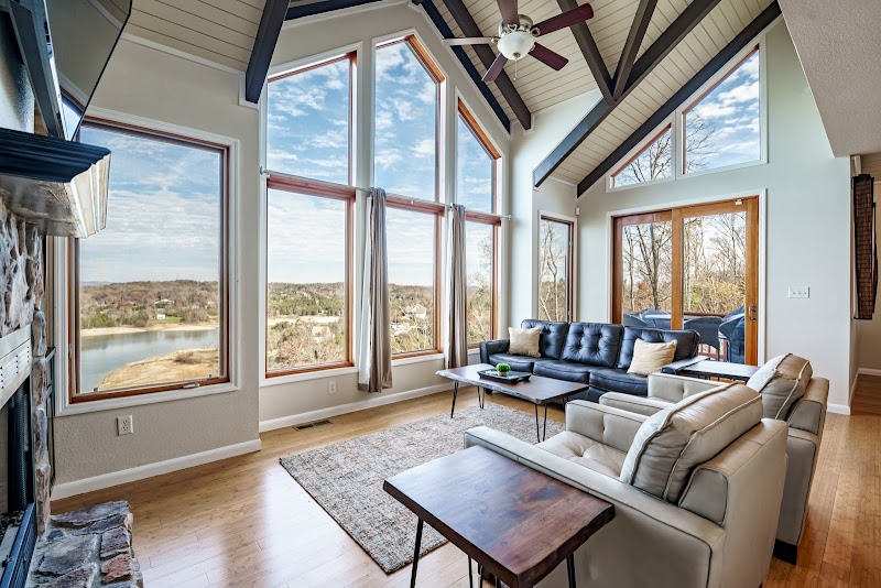 Lake View Cabin - Chic Home w/ Panoramic Lake Views